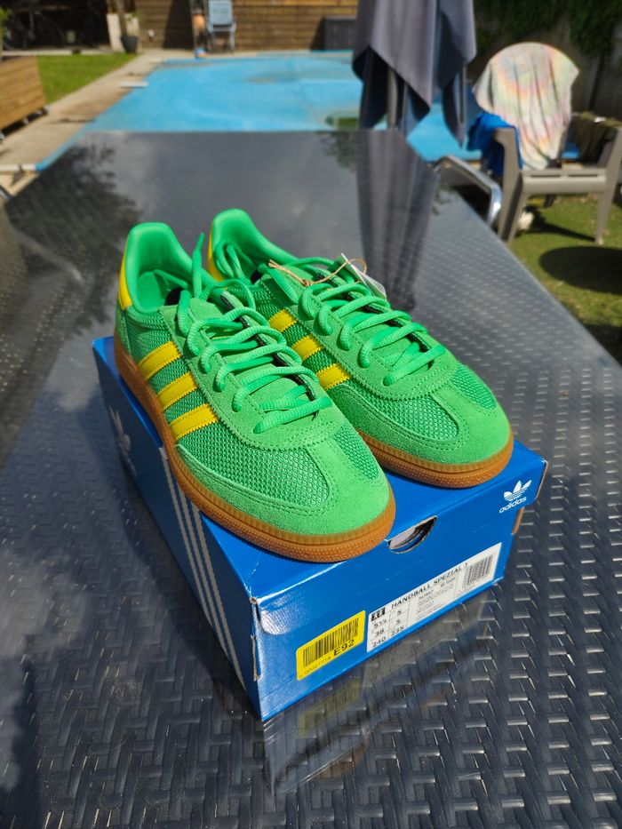 Adidas Handball Spezial Ronazuca Verte et Jaune - photo numéro 2