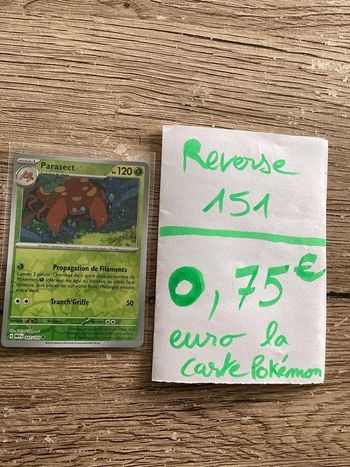 carte Pokémon parasect reverse 047/165 EV3.5 collection 151 FR neuf sortie de booster