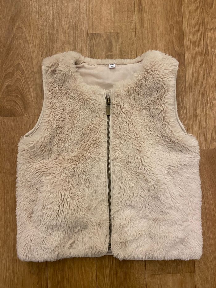 Gilet moumoute crème fille 6 ans