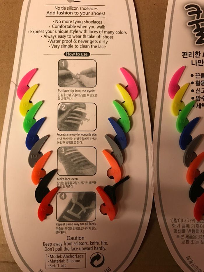 Lacets en silicone multicolore - photo numéro 3