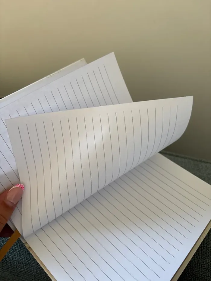 Petit carnet A5 blanc à tranche dorée - photo numéro 5