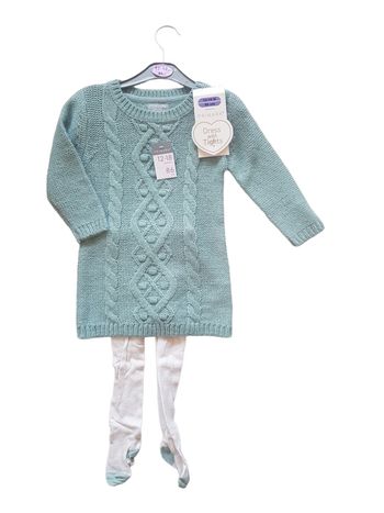 Primark - Robe pull en tricot + bas collants - Neuve avec étiquette ! (18 mois)