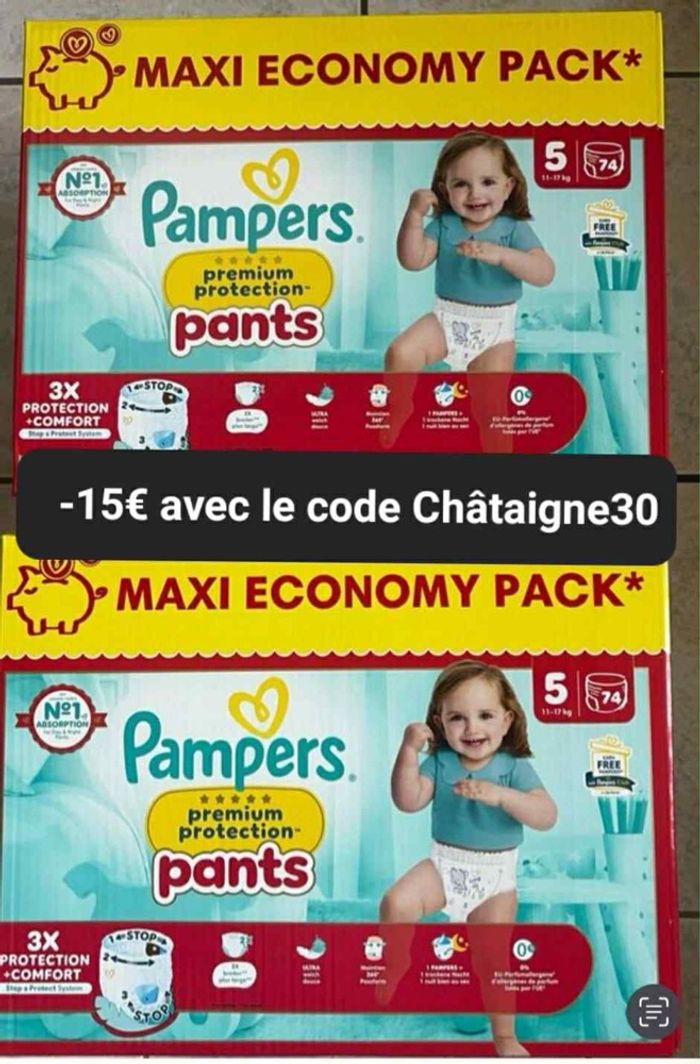 Deux carton de couche maxi economy taille  5 premium