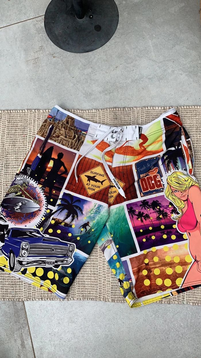 Short long de bain marque freegun taille XL modèle rare US faire offre