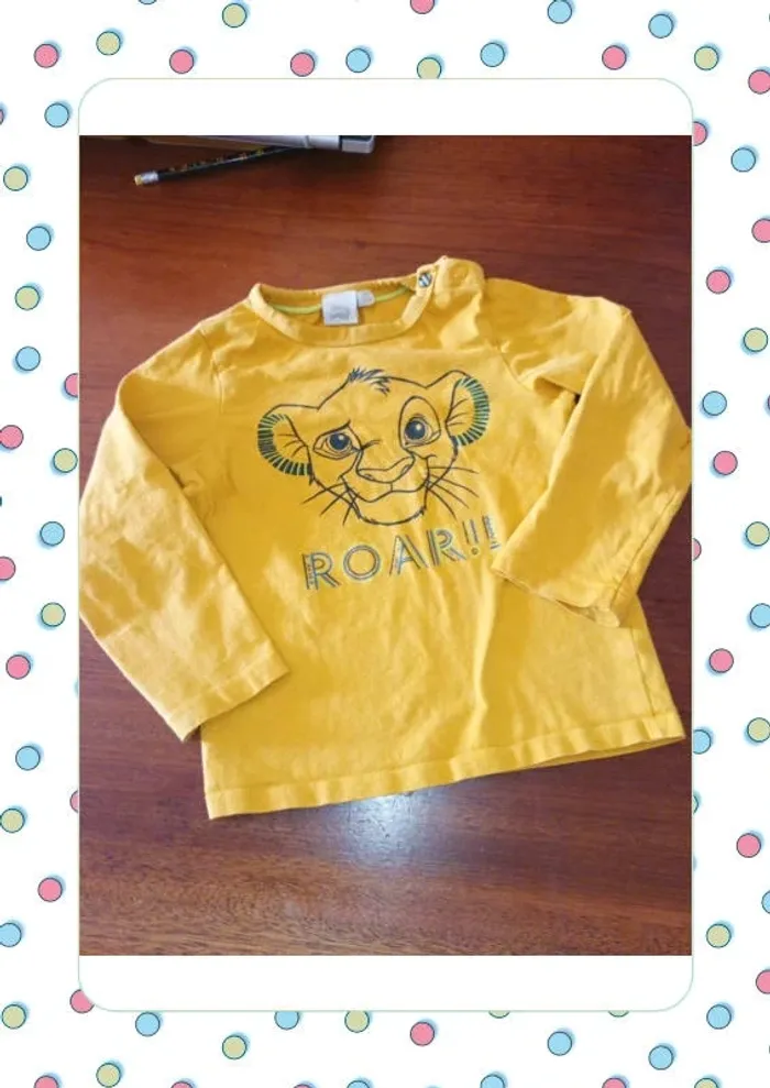 Teeshirt manches longues le roi lion - photo numéro 2