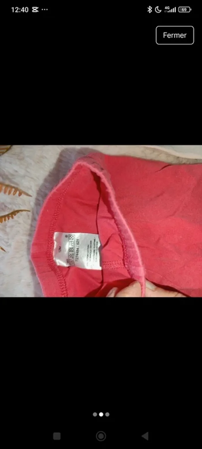 Lot leggings rose pâle et fushia - photo numéro 2