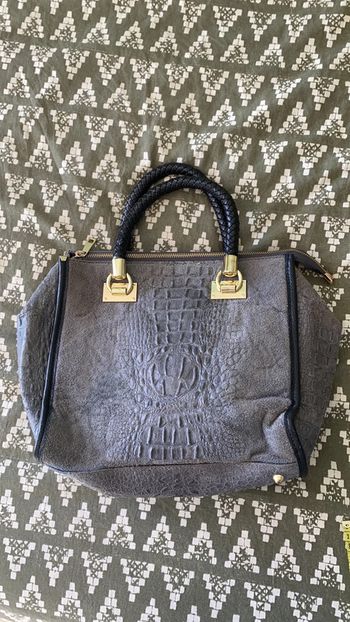 Sac à main effet daim brossé