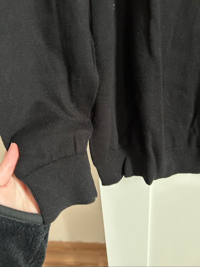 Pull noir uni Col Montant Regular Fit Homme Smog Taille XL - photo numéro 3