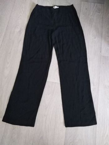 Pantalon ZARA noir fluide crêpe taille 40 TBE