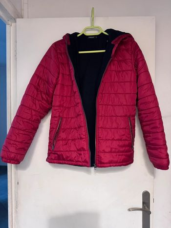 Doudoune à capuche rouge 14 ans garçon