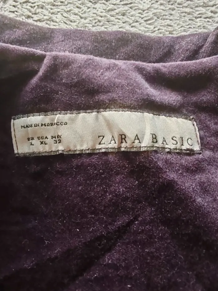 Blazer velours violet Zara Basic L – très bon état - photo numéro 3