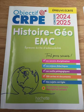 Objectif CRPE Histoire Géo EMC 