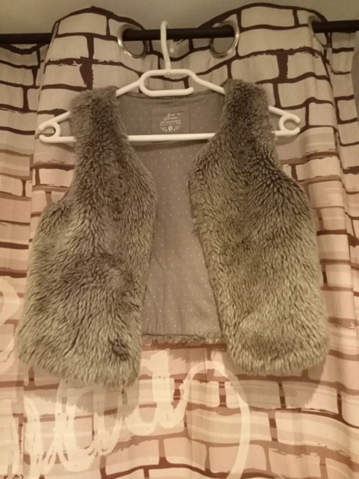 Gilet gris fille