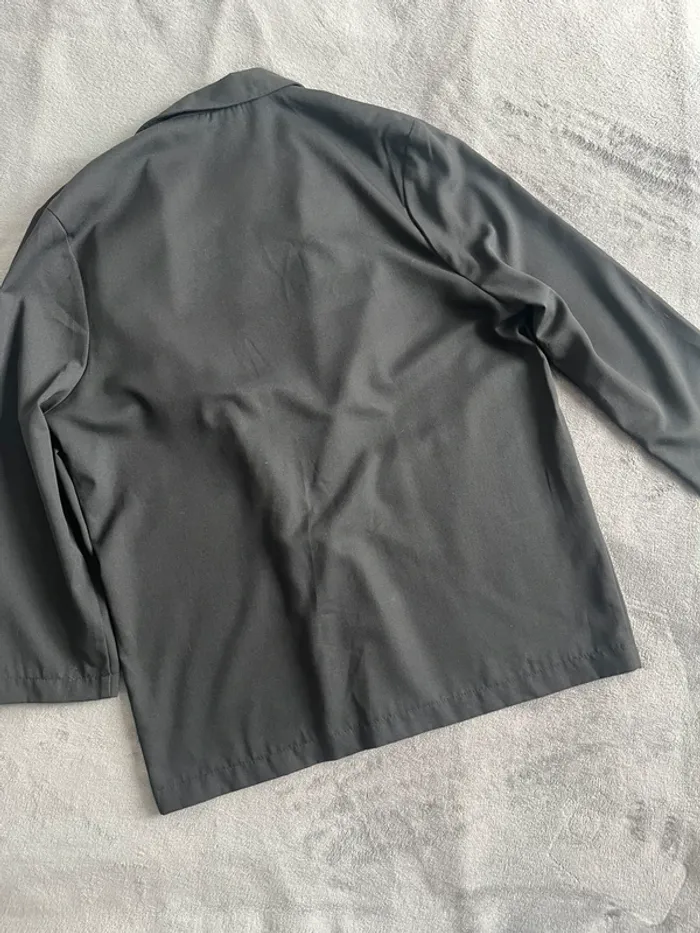 Blazer noir vintage Yessica – Doublure paisley colorée – T.L - photo numéro 4