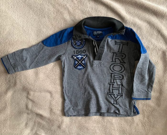 Teeshirt manches longues t98 gris bleu tim Moore