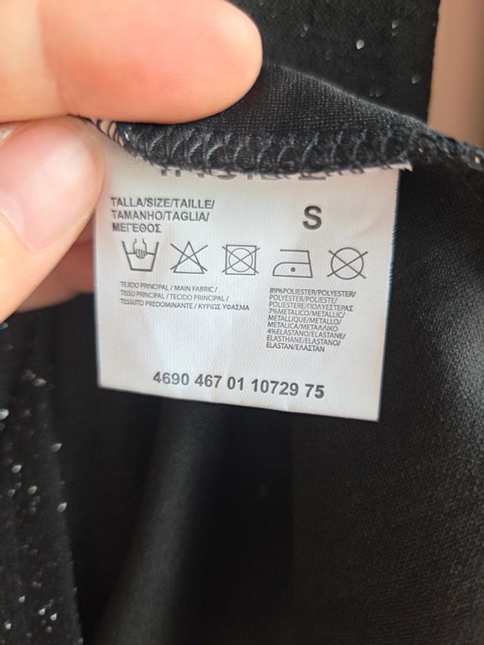 Robe noire à paillettes neuve inside - taille s - photo numéro 4