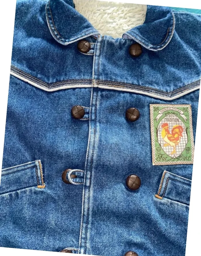 Veste en jean vintage garçon taille 3 ans - photo numéro 2
