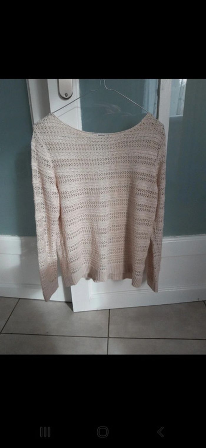 Pull ajouré beige 38