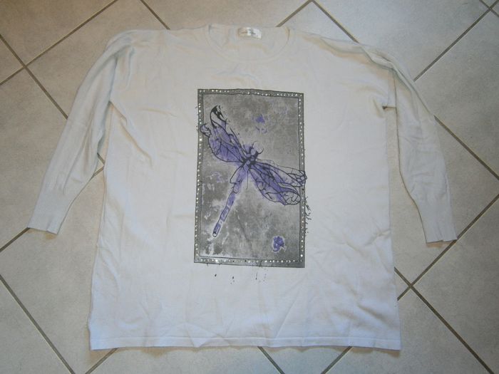 Pull ML blanc rosé CHERRY BLOOM Taille 42 - photo numéro 6