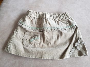 jupe en velour bout'chou 9 mois tbe