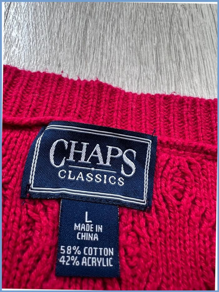 Pull femme torsadé Chaps Rouge Taille L - photo numéro 7