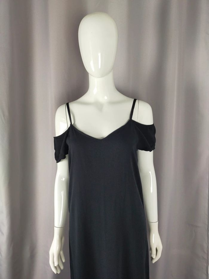 Robe longue noire à bretelles – Made in Italy – Taille 36 - photo numéro 2