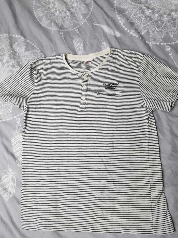 T shirt manches courtes à rayures TAO