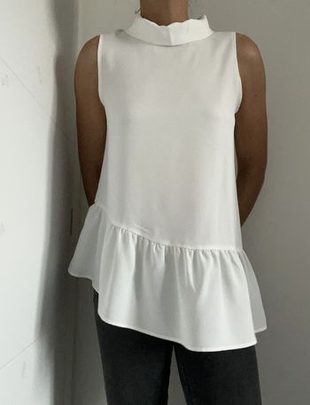 Blouse asymétrique blanche zara taille M