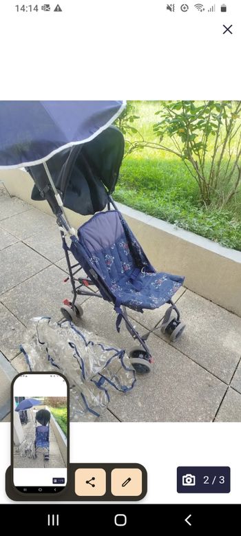 Poussette canne ensemble