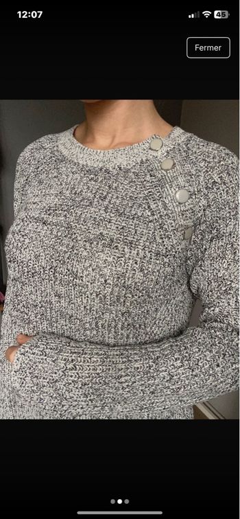 Pull gris de cache cache taille s