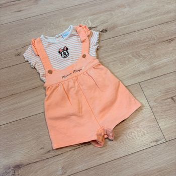 Ensemble Disney Baby 12 mois Minnie combishort + t-shirt