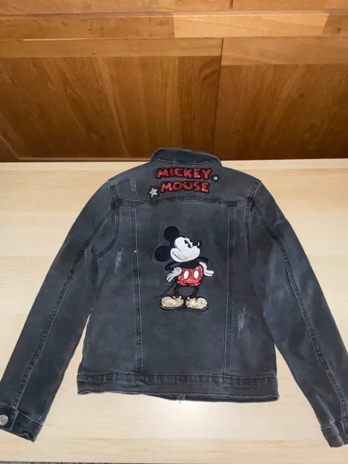 Veste jean Mickey mouse Disney Primark noire fille 7 8 ans - photo numéro 7