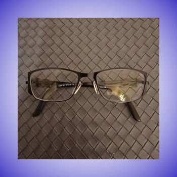 Monture de Lunettes de Vue IK Occhiali Noire Design Branches Découpées Très Bon État
