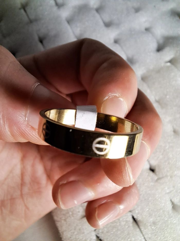 Bague acier inoxydable motifs - photo numéro 4