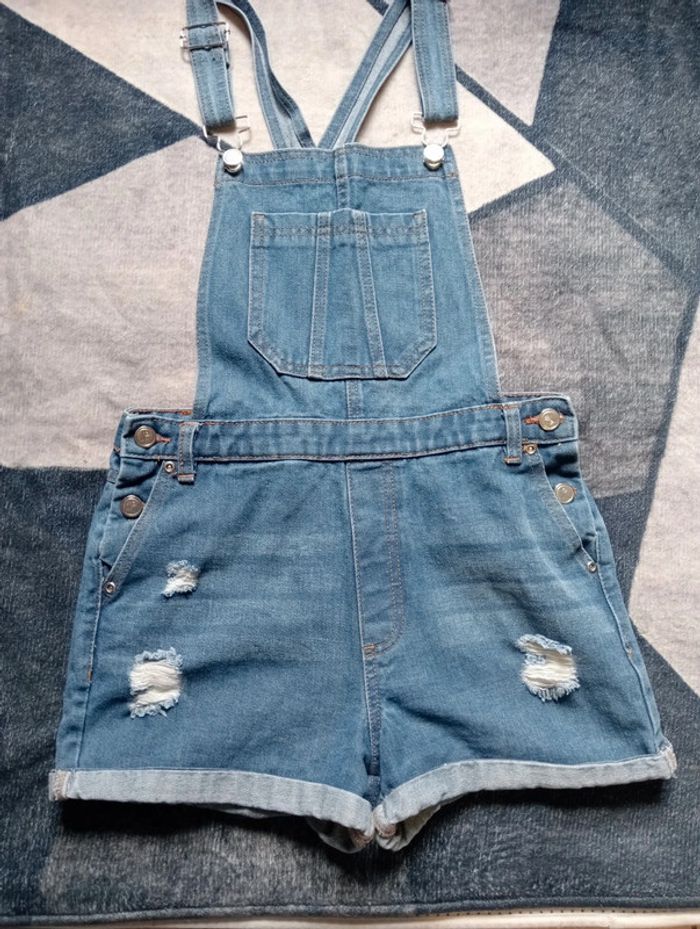 Combishort en jean femme - photo numéro 3