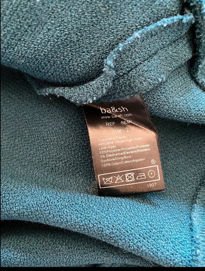 Superbe blouse en laine ba&sh couleur forêt T2 - photo numéro 8