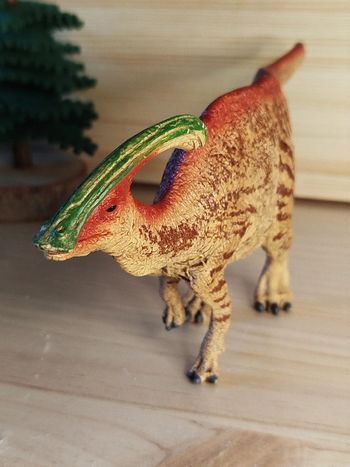 Schleich Parapholosaurus Dinosaure Orange beige et vert