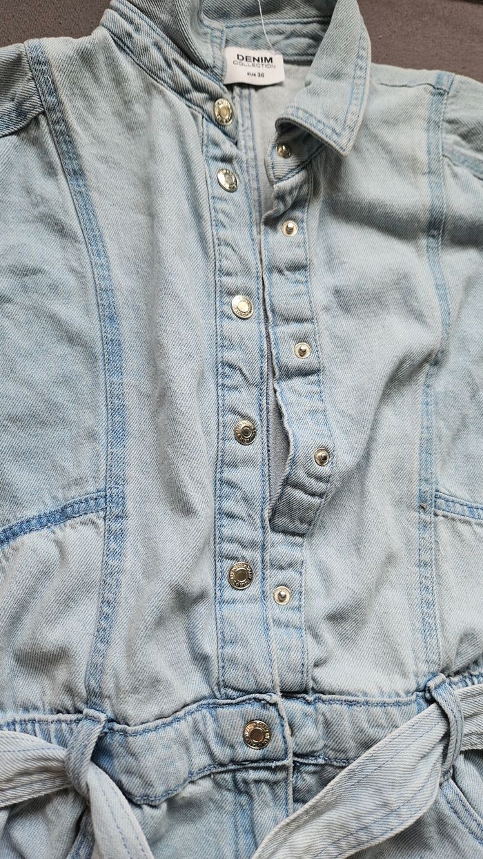 Combishort jean bleu avec ceinture taille S comme neuf - photo numéro 6
