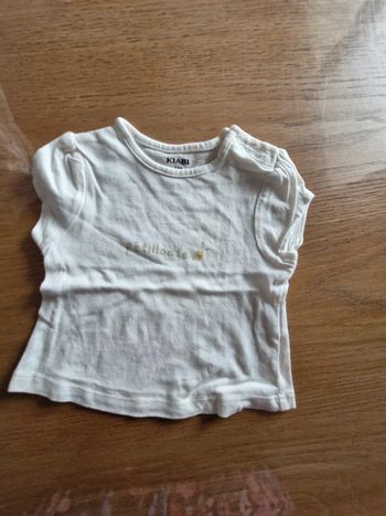 Tee shirt manches courtes 1 mois