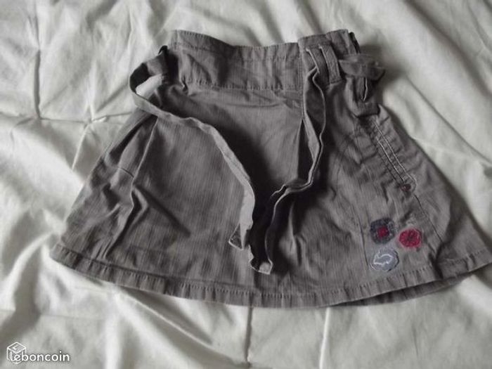 Jupe fille gris clair, Kidkanaï, taille 3 ans