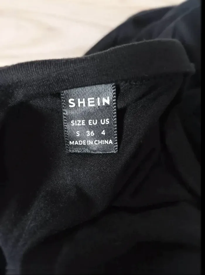 Robe noir manches longues neuve Shein femme taille S (36) - photo numéro 4
