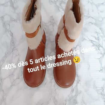 Eram bottines camel fourrure 34