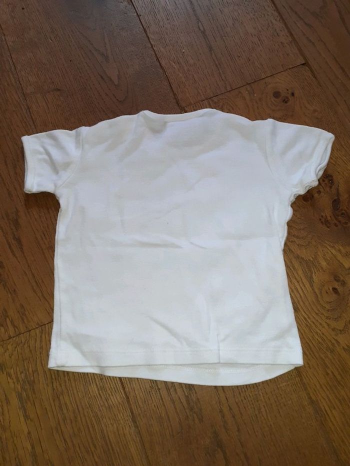 T-shirt bébé fille blanc 6 mois - photo numéro 2