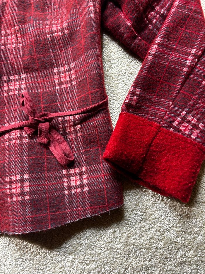 ❤️🔥 BLAZER VINTAGE ROUGE & NOIR – STYLE TARTAN – TAILLE 40 FEMME 🔥❤️ - photo numéro 4