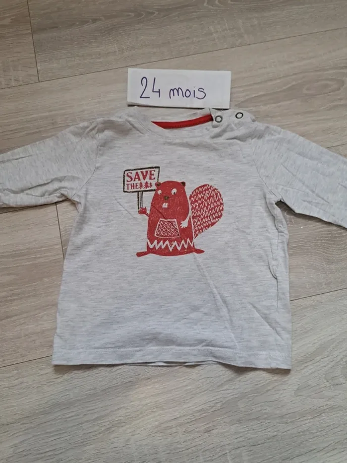 T-shirt 24 mois manches longues