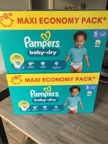 188 couches Pampers baby dry taille 5