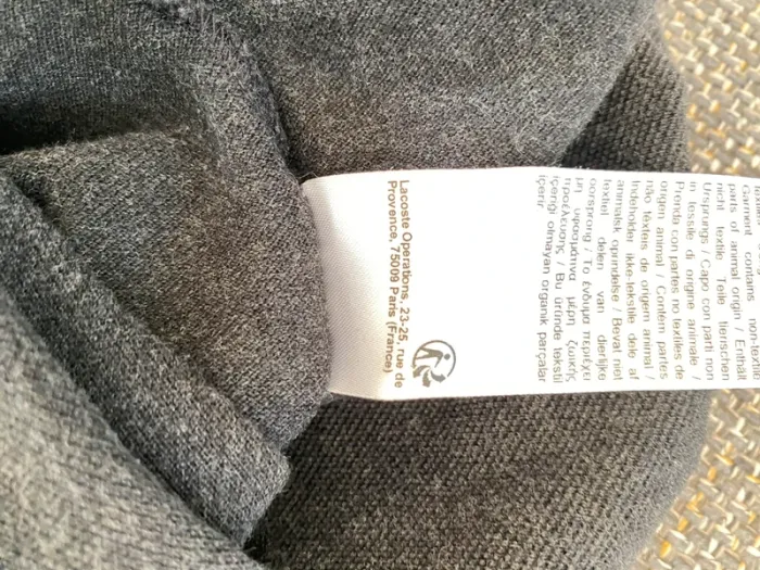 Polo Lacoste homme gris anthracite – Taille S – Authentique – Boutons nacrés - photo numéro 7