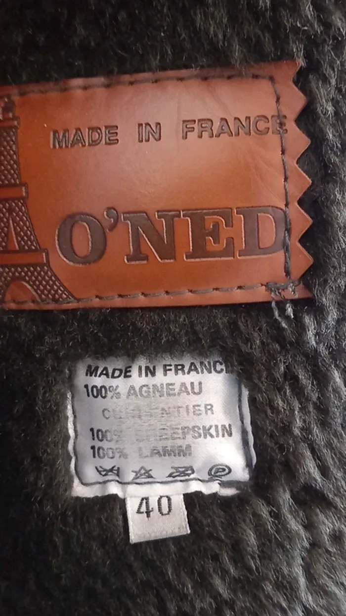 Manteau en cuir et daim homme ou femme taille 40 - photo numéro 6
