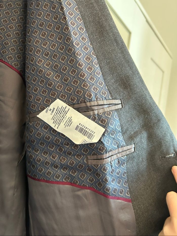 Blazer gris en Laine Extra Slim Fit Homme Devred Taille L - photo numéro 7