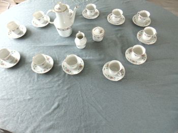 Service à café ancien Bavaria – Jaeger & Co. – Porcelaine fine – 12 personnes
